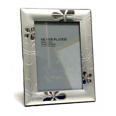 Portafoto Silver Plate Mod. Fiore cm.10x15