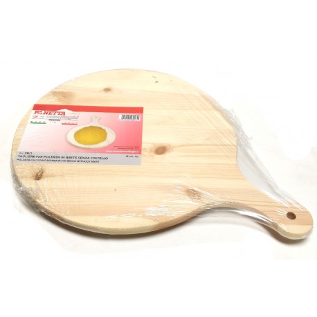 Tagliere da polenta in legno Abete Ø cm.35