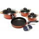 Set Pentole GSW Gourmet Orange Shadow 4 Pezzi + 3 coperchi
