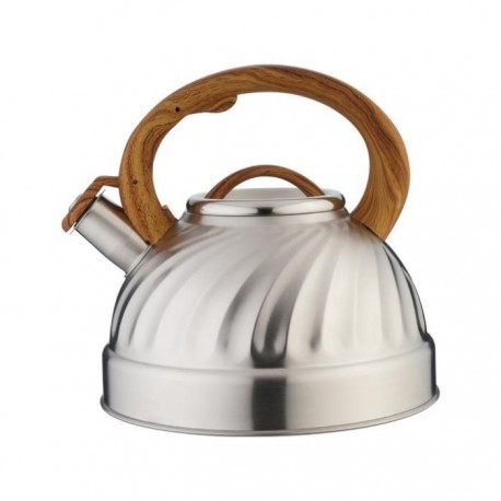 Bollitore acciaio inox satinato con fischietto lt. 3